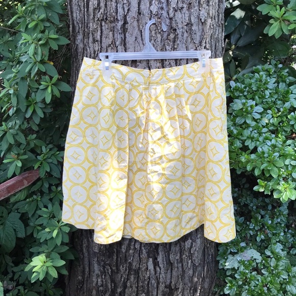 Fossil Yellow Gold Geometrical Stars Circle Diamond Lined Cotton A-Line Skirt 12 - Picture 5 of 13